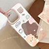 Розовый мультяшный кот чехол для iphone16promax apple 15 мобильного телефона 13 подходит для 12 девочки кулон 17 милый