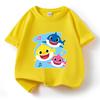 Хлопковая футболка с коротким рукавом Baby Shark для детей – Летняя одежда для мальчиков и девочек, 2024