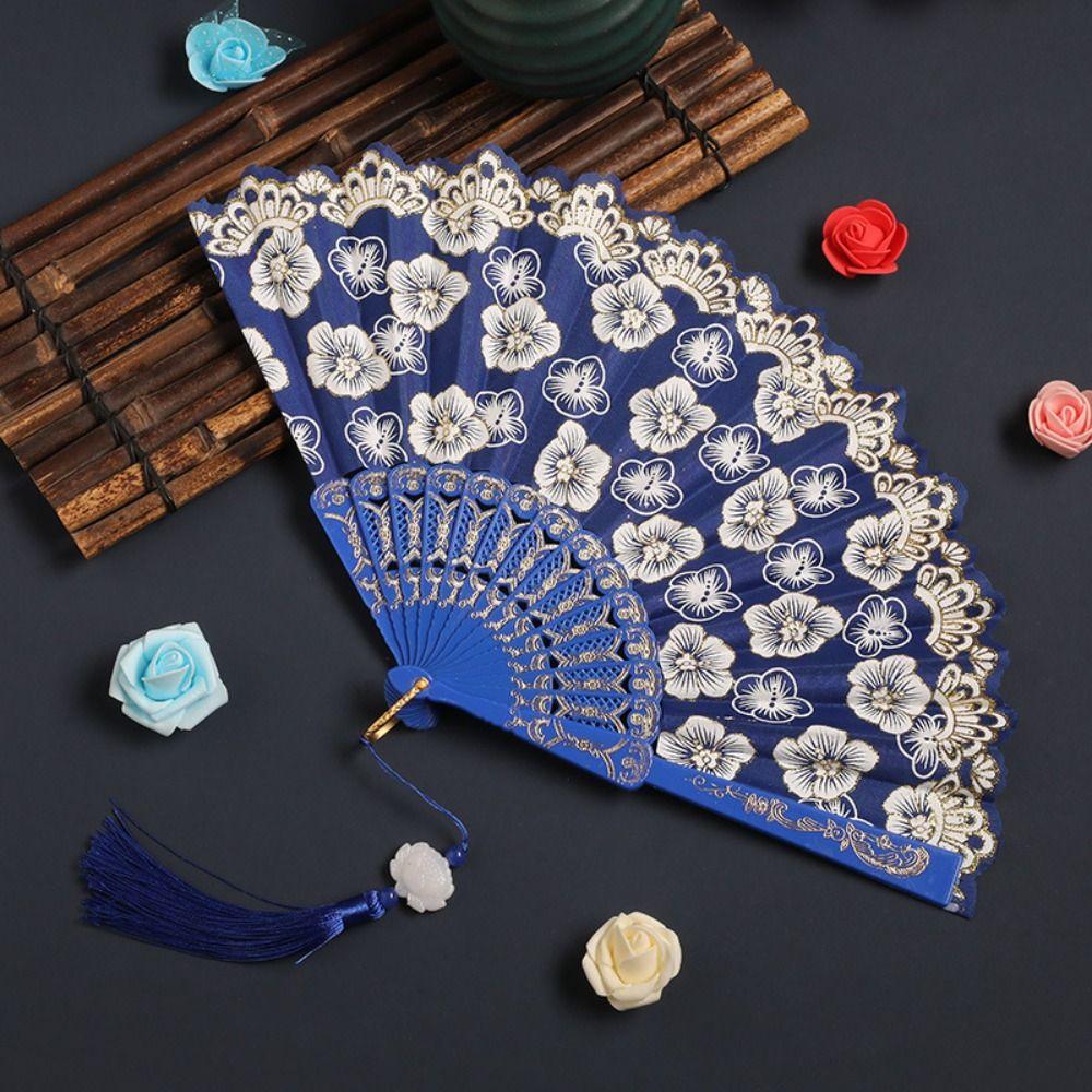Реквизит для танцевальных выступлений, ручной веер, танцевальный веер в китайском стиле, элегантный антикварный складной веер