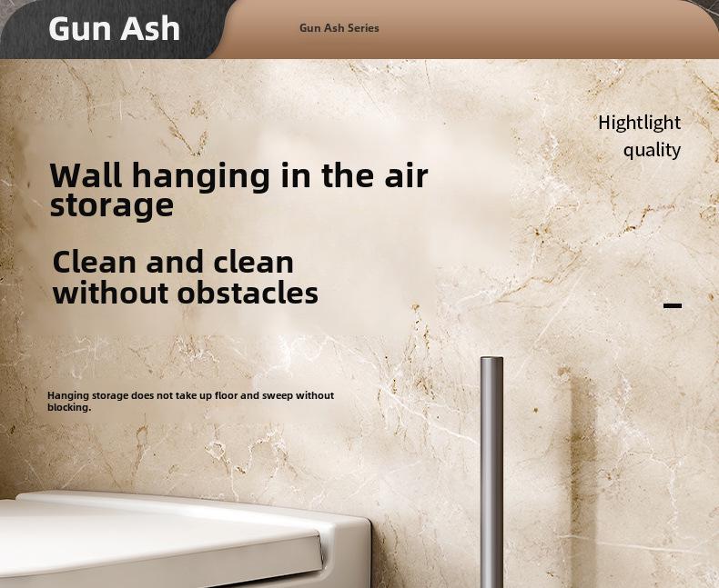 Настенная роскошная туалетная щетка: Без мертвых углов, конструкция без сверления для эффективной уборки ванной комнаты