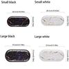 Glazed Golden Pattern Nordic Marble Tray Porcelain Material Western Dish  Jewelry Display