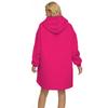 Solid Color Winter Fleece Hooded TV Blanket With Pocket Adults