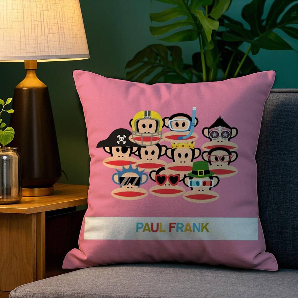 Cute PPaul FFrank Brand Pillow Case Plush Fabric Soft Double Sided Print Sofa Cushion Cover Throw Pillow Covers