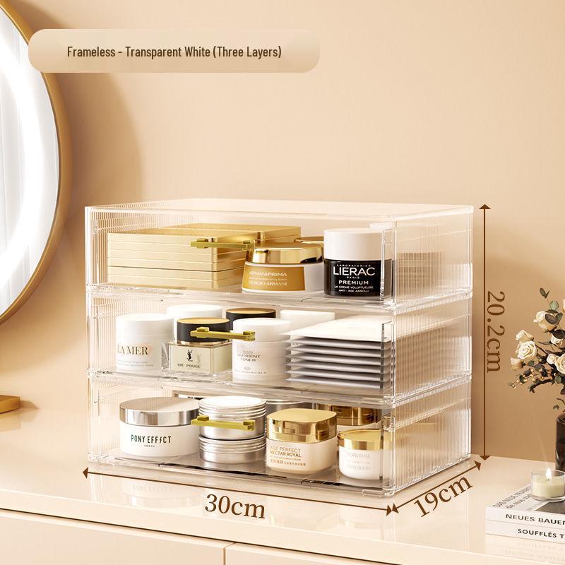 Шикарный прозрачный органайзер для косметики - Пыленепроницаемое хранение средств по уходу за кожей, помады и макияжа