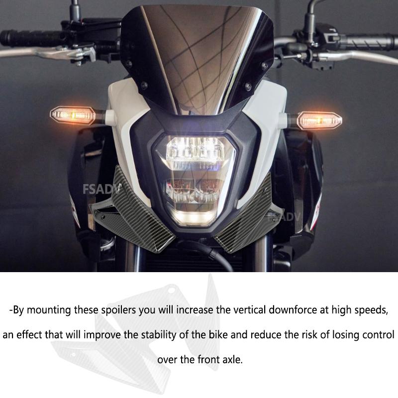 2025 Front Wheel Fender Beak Nose Cone Extension Extender Cowl Spoiler Cover For Honda CB500 Hornet CB 500 2024 Motorcycle