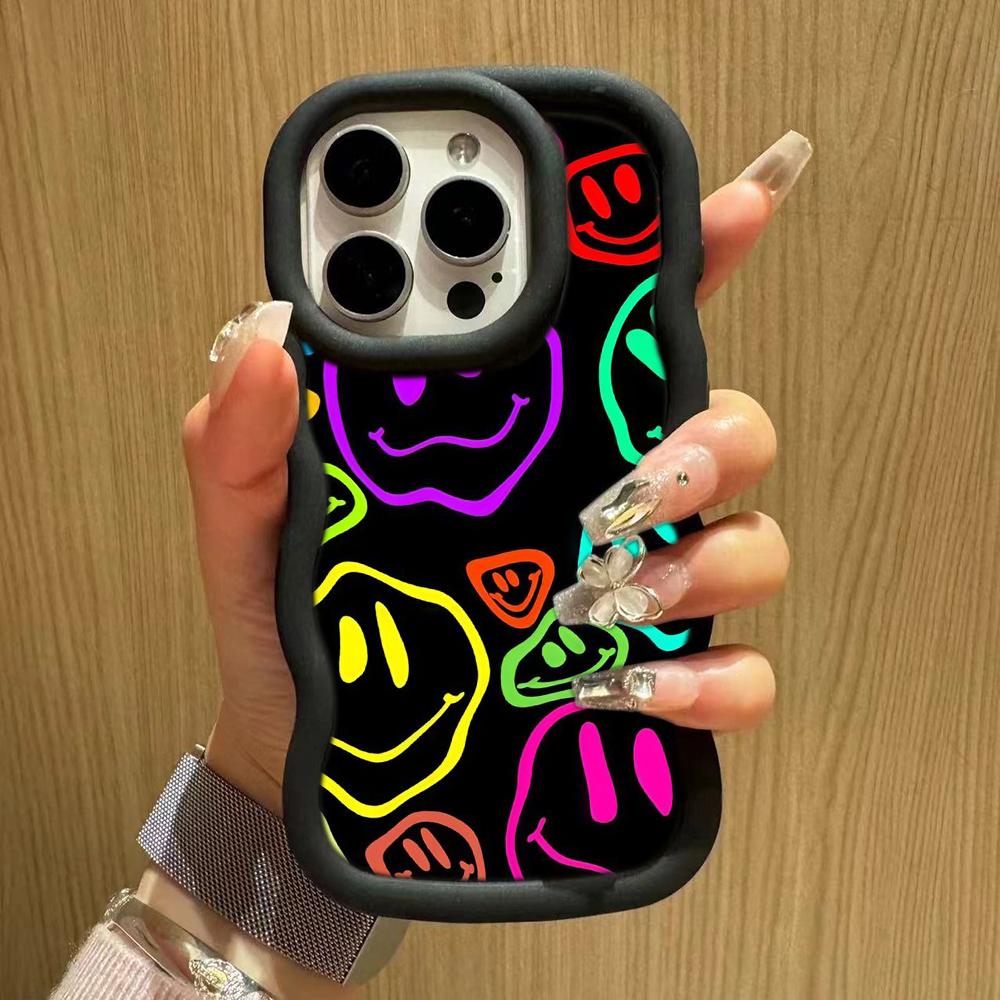 Ae88 Lovely Smiley Art Protective Phone Cases for Samsung S24 Plus S23 Ultra A14 A55 A06 Honor X9b Motorola OnePlus Big Wave TPU Back Cover