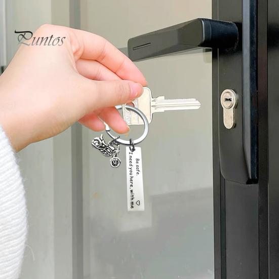 Брелок для ключей Drive Safe I Love You с персонализированной гравировкой инициалов, подарочный брелок из нержавеющей стали с гладкой отделкой