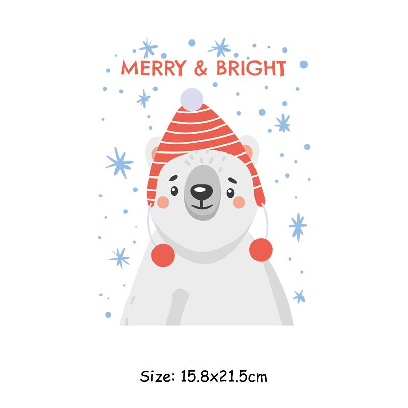 Cool Bears Patch For Clothes Animal Pirnt Clothes Stickers Diy Parches Ropa T-Shirt Hoodies Heat Press Appliqued Iron On Patches