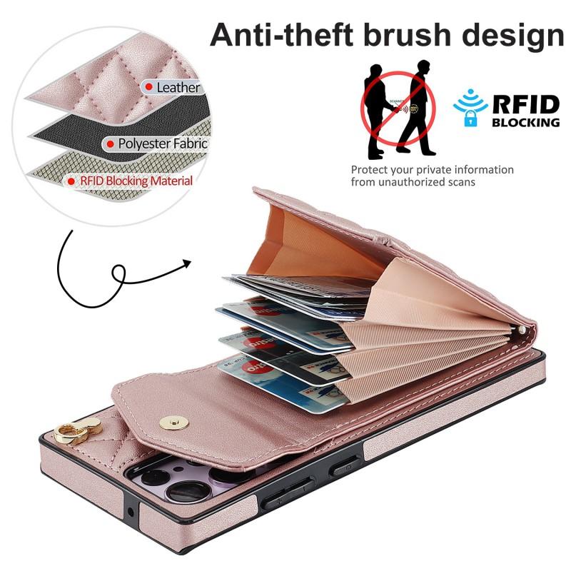 Slim Crossbody Folio Phone Case With Card Slots Ring Stand Galaxy S26 Ultra S24 S23 Note20 A16