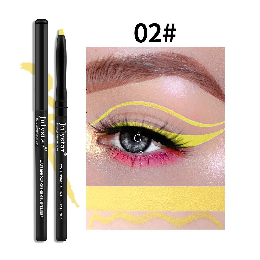 Julystar Color Eyeliner Gel Pen Ultra-fine Eyeliner Waterproof, Oil-proof, Non-smudge-proof, Long-lasting Eyeliner