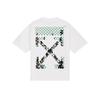 Off-White Цветочный Шахматный Стрелка Вышивка Мода Легкая Роскошь Модный Универсальный Футболка Унисекс Топы OFFTEGOFF053Q