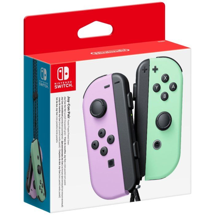 Paire de manettes Joy-Con Violet Pastel & Vert Pastel pour Nintendo Switch (Batterie remplaçable)