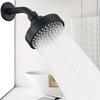 High Pressure Wall Mounted 4 Inch Round Shower Head Bathroom Shower Head Silicone Nozzle Universal Installation Water Saving