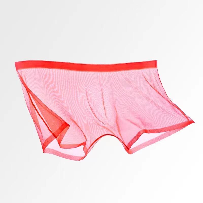 Мужское нижнее белье Прозрачные боксеры Bulge Ice Silk See Through Трусы Сексуальные трусы Трусики с низкой талией Нижнее белье