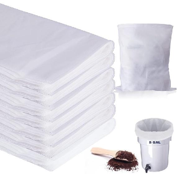 50 Pack Cold Brew Coffee Filters, 20" X 20" Commercial Cold Brew Filters, Filter Bag for Brew Up To 5 LBS Coffee, Fits 5 Gallon Buckets