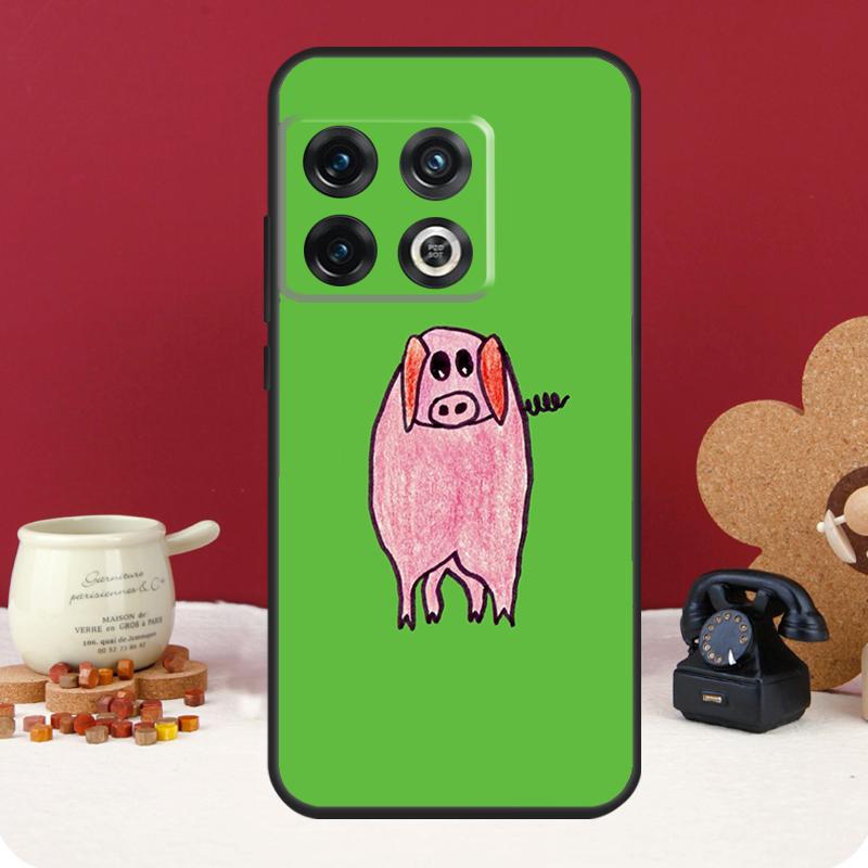 Cartoon Pig Cover For OnePlus Nord CE 2 3 4 Lite N10 N20 N30 OnePlus 13 12 11 10 Pro 10T 8T 12R 13R Case