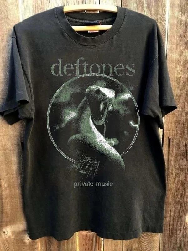 Deftones Private Music Album 2025 short sleeve classic Black T-shirt