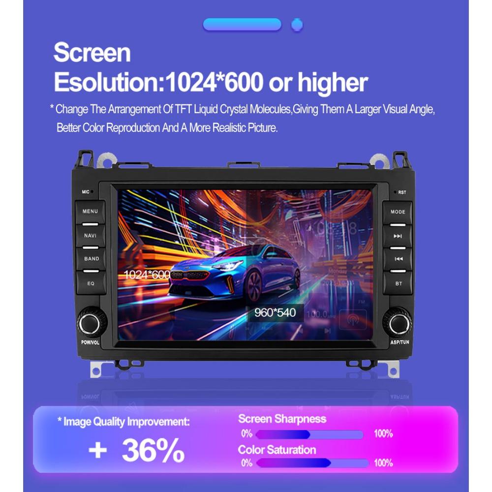 Car Radio Multimedia Player For Mercedes Benz A-Class W169 B-Class W245 V-Class W639 W906 Sprinter Viano 2 Din Android Carplay GPS Autoradio 2+32GB