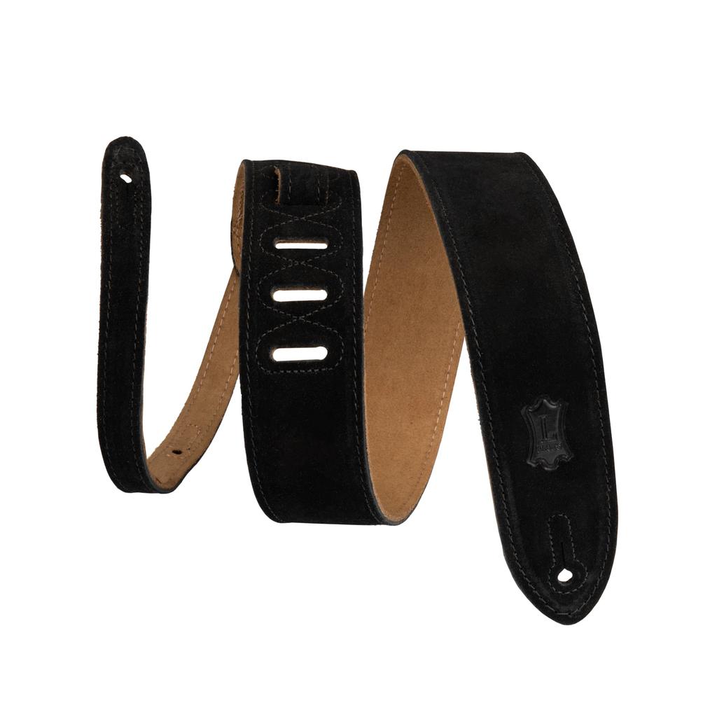Leathers 2 Inch Suede Leather Black Levy's Strap,