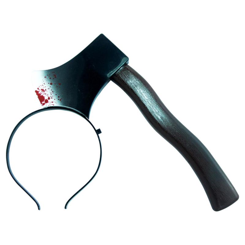 Забавный страшный обруч для волос на Хэллоуин, реквизит для топора, пилы для ногтей, нож, головной убор, поддельная сцена крови