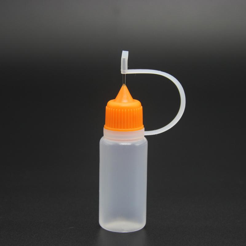 Needle-Point Liquid Dispensing Bottle for Makeup, Tattoo Pigment, Essential Oils, PE Plastic
