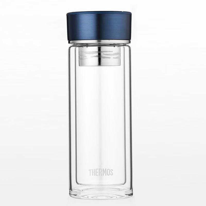 Thermos Двухслойная стеклянная бутылка-заварник для чая из боросиликатного стекла 300 мл