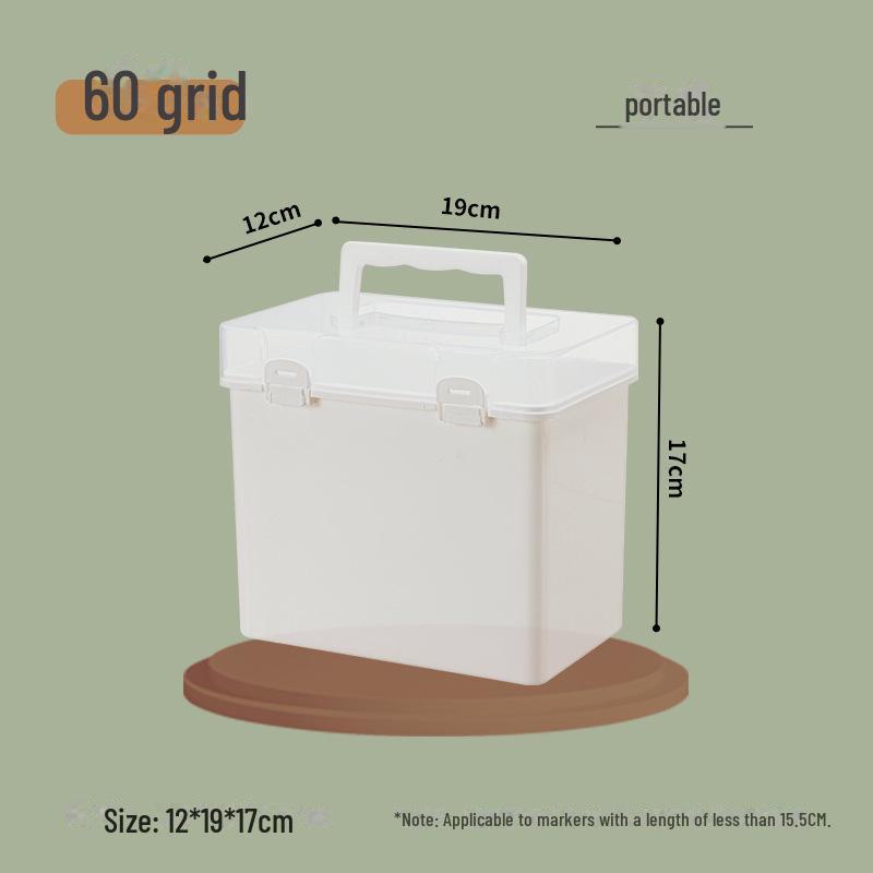 Портативный контейнер для хранения маркеров на 80 цветов с прозрачным основанием
