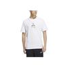 Adidas Panda Print Round Neck Short Sleeve T-Shirt Men Tops White HS4397