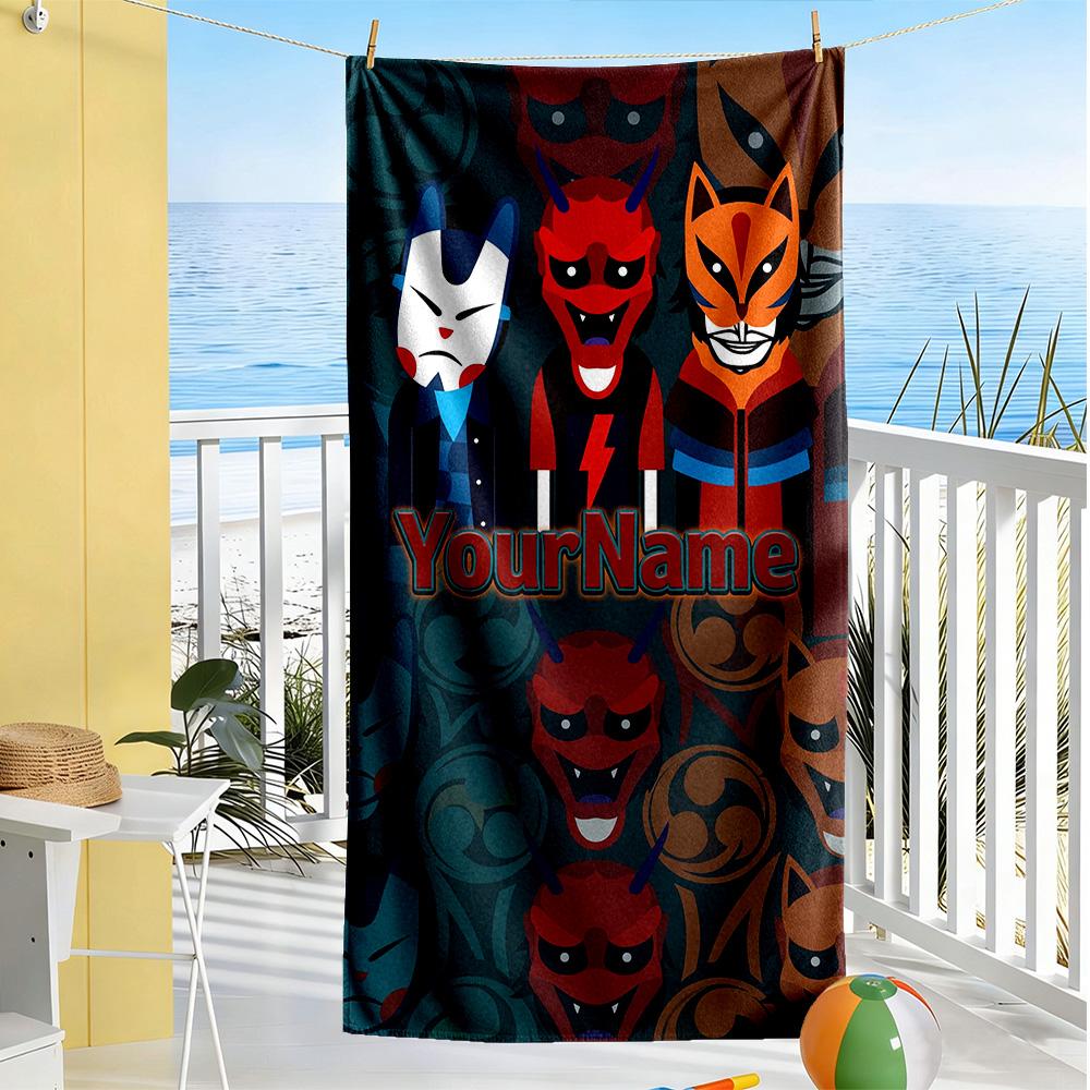 Incredibox Customize Your Name Beach Towel Super Soft Microfiber Quickdry Fabric