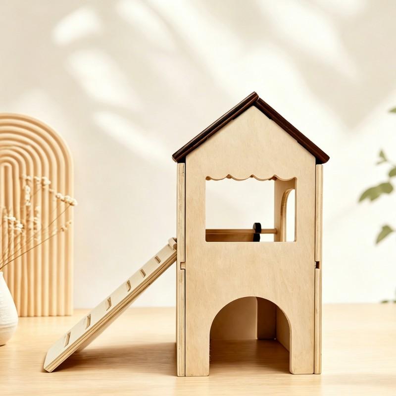 Clear Acrylic Hamster Cage With Secure Lock Stackable Design Easy Cleaning Ventilated Syrian Dwarf Hamsters