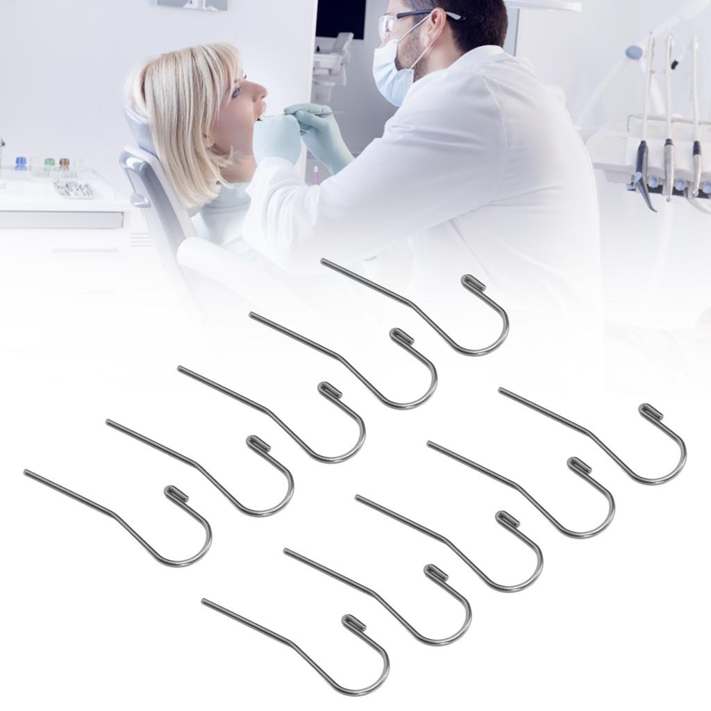 10pcs Endodontic Locator Accessories Stainless Steel Dental Apex Root Canal Lip Hooks Parts