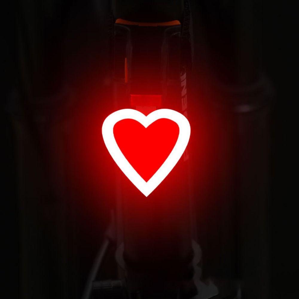Outdoor Led Warning Bike Lights USB Charging Tail Lamp Creative Bicycle Accessories