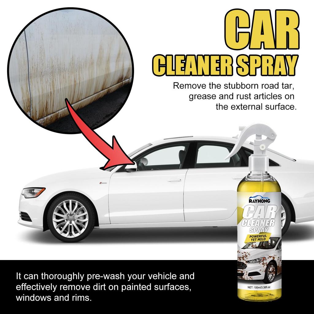 RAYHONG Car Cleaning Spray 100ml Removes Grease, Dust, and Stains Gently Cleans Car Paint Multi-purpose Maintenance