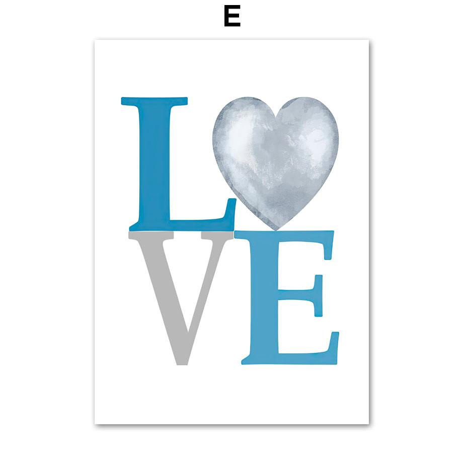 Blue Gray Elephant Moon Stars Nursery Wall Art Custom Boy Name Canvas Painting Poster And Print Baby Shower Gift Kids Room Decor