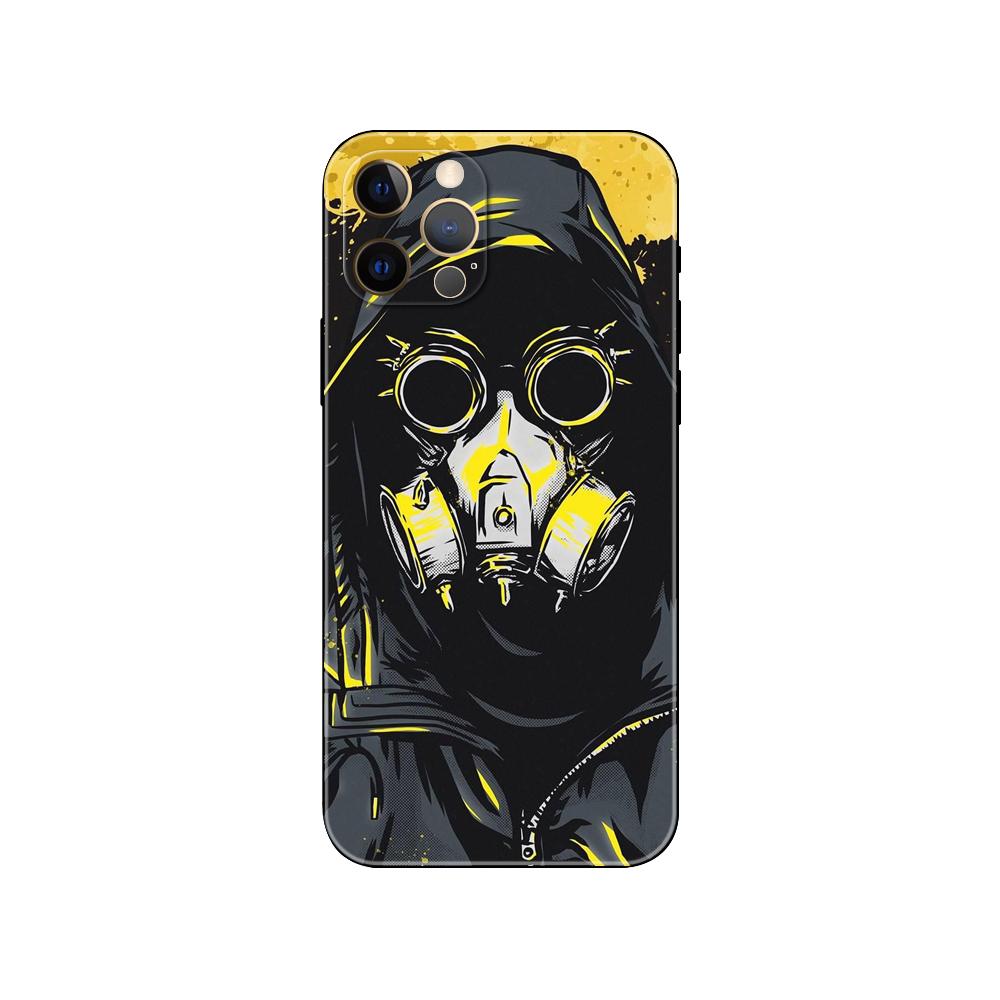 Чехол для телефона с противогазовой маской Cool Man для iPhone 5 5S 2020se 6 6s 7 8 plus x 10 XR XS 11 12 13 mini pro MAX, черная задняя крышка из ТПУ
