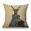 Rabbit Giraffe Elephant Deer Pug Horse Cushion Cover Xcm Nordic Fashion Animal Posters Sofa Decorative Pillow Case