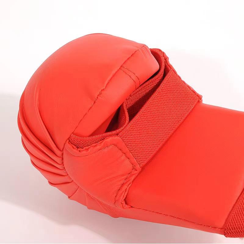 1pair Karate Glove PU Multi-Layer Composite Liner Sanda MMA Fighting Training Glove Hand Protection Glove Sports Protective Gear
