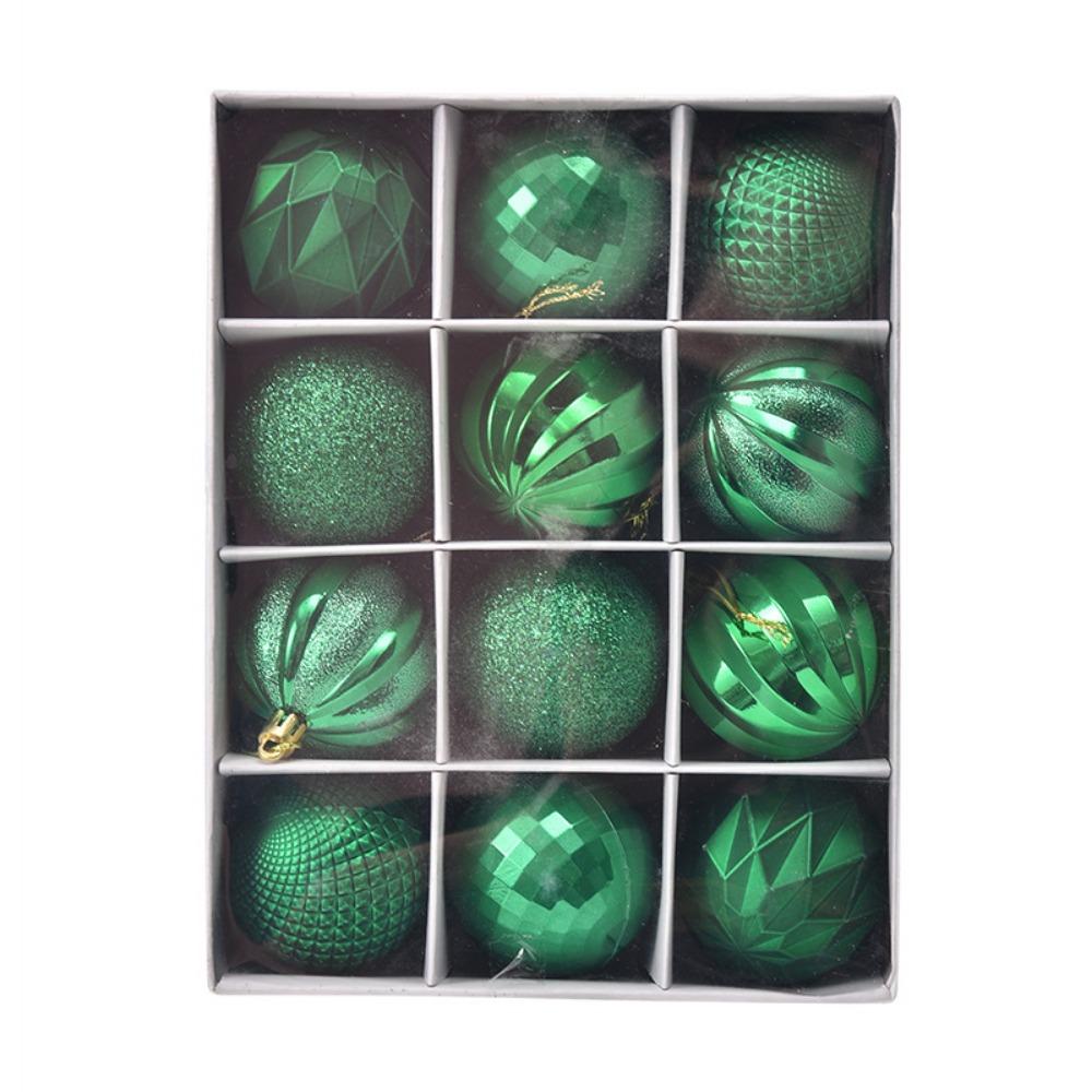12Pcs Colored Electroplated Christmas Balls 6cm Merry Xmas Tree Decor Indoor