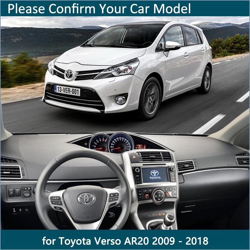 Для Toyota Verso 2009~2018 AR20 SportsVan 2013 2014 2016 2017 Коврик на приборную панель Чехол-накладка Внутренний солнцезащитный козырек Панель приборов Автоаксессуары