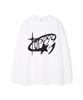 TOPBOY Round Star Print Oversized Long Sleeve T-Shirt