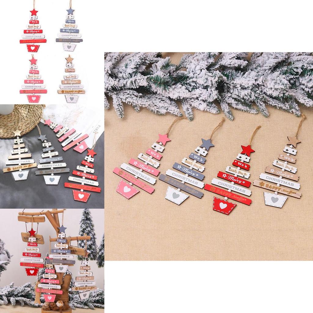 Elegant Wood Christmas Pendant Decorations For Home And Party Ornamentation