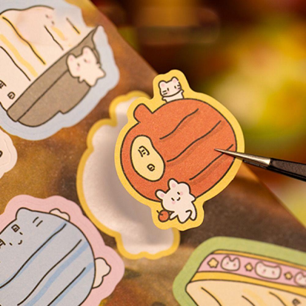 42Pcs/bag Kawaii Handbook Material Cartoon Stickers Handmade Crafts