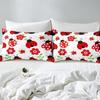 Cute Ladybug Bedding Set, Red Flower Pattern Boys, Girls Adult Bedding Microfiber Duvet Cover Zipper Duvet Cover And2 Pillowcase
