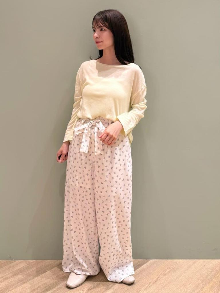 Gelato Pique Sheer Pullover PWCT252357 YEL F Women's