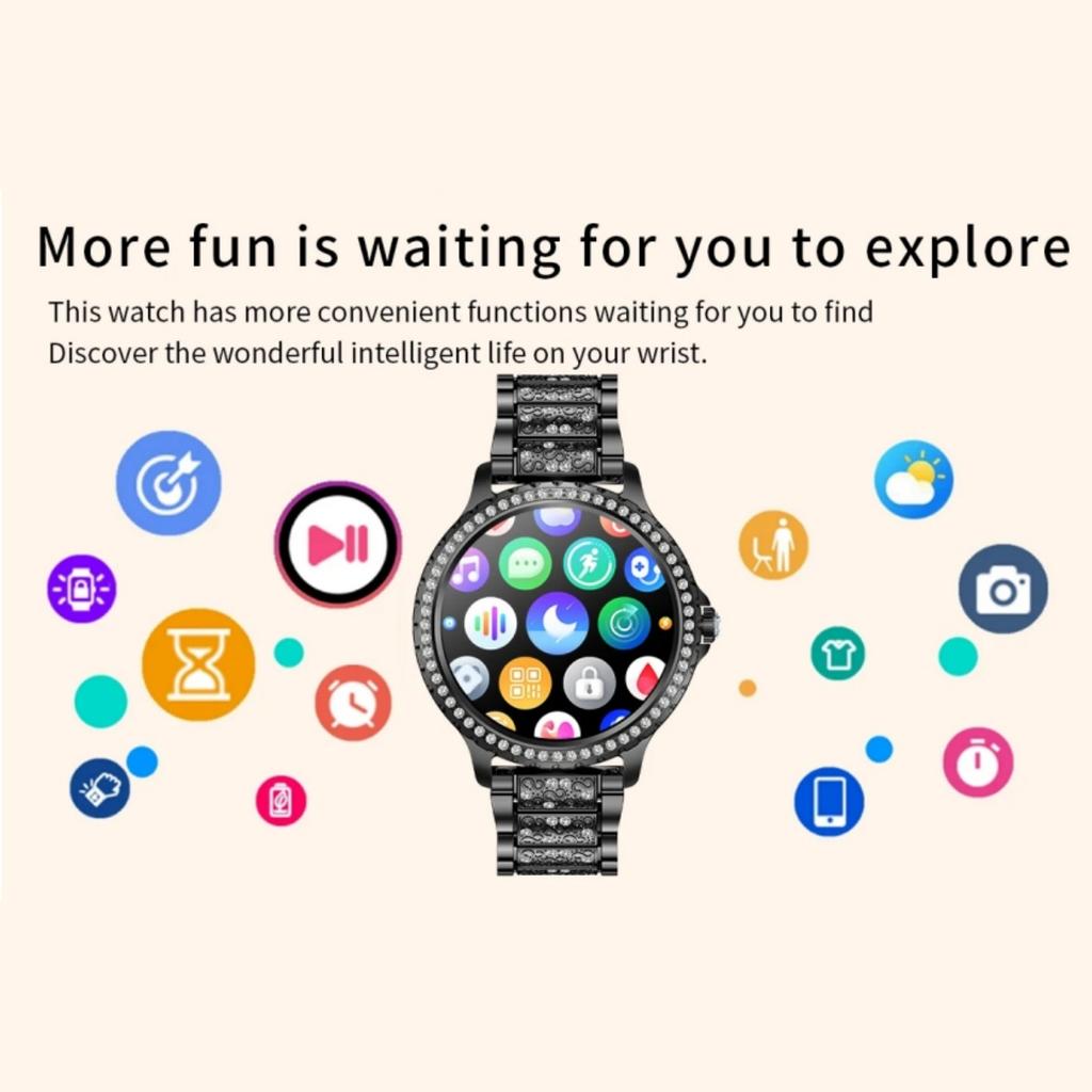 Умные часы для женщин 1,32-дюймовый HD-экран спортивный индивидуальный циферблат голосовой вызов пульсометр умные часы для женщин