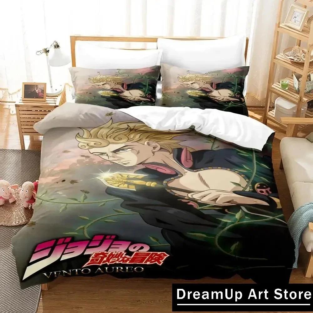 Модный 3D-принт Аниме JoJo's Bizarre Adventure Комплект постельного белья для мальчиков и девочек Размеры: Twin, Queen, Full Покрывало Наволочка Постельное Белье Для Взрослых Спальня