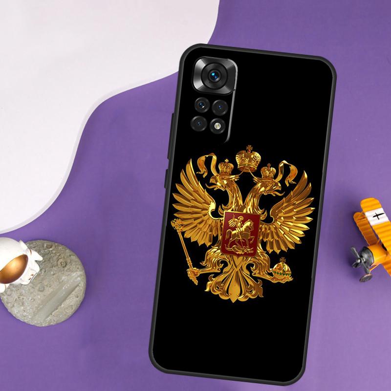 Russia Coat of Arms Case For Xiaomi Redmi Note 13 Pro 14 12 9 10 11 Pro 10S 11S 12S Redmi 14C 13C 10C 12C Cover