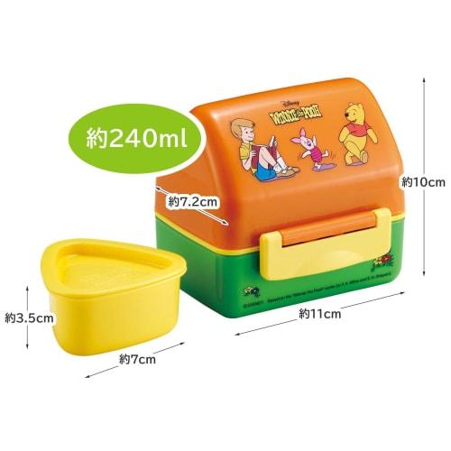Skater Antibacterial Triangular Rice Ball Lunch Box Rice Ball Case Lunch Box Microwave Safe Cute Children Disney Winnie the Pooh Retro Pooh POT5AG-A