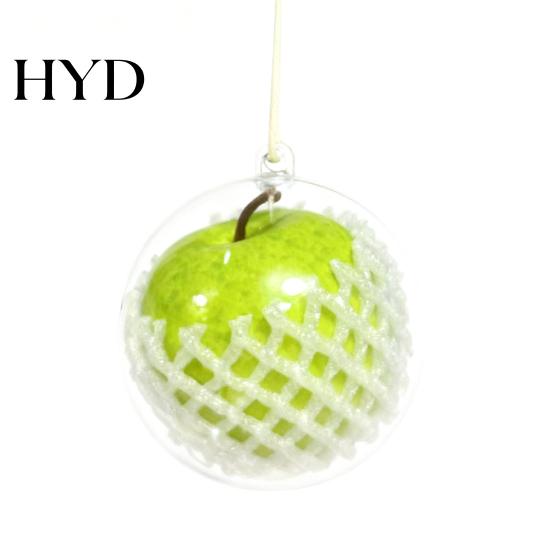 Simulated Fruit Car Accessory Christmas Pendant Red Rear View Mirror Charm Artistic Shaped Hanging Ornaments for Xmas Tree Auto