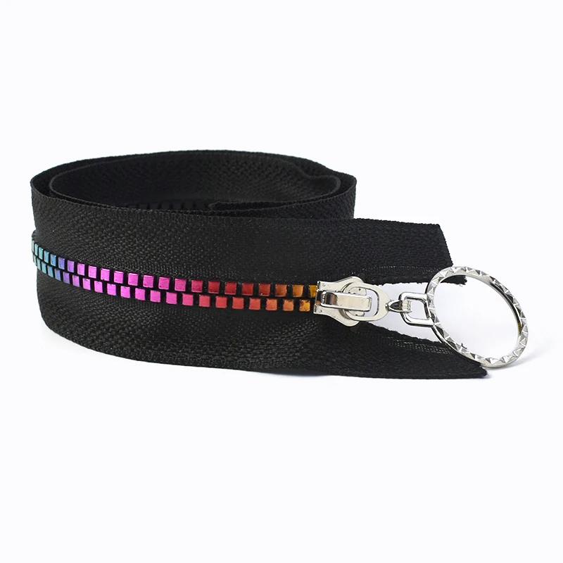 1/2 шт. Молния из смолы №5 15-80 см Открытый/Закрытый конец Автоматическая блокировка Молнии Радужные зубцы Молния Сумка Пальто Наборы для ремонта Молнии Швейные принадлежности